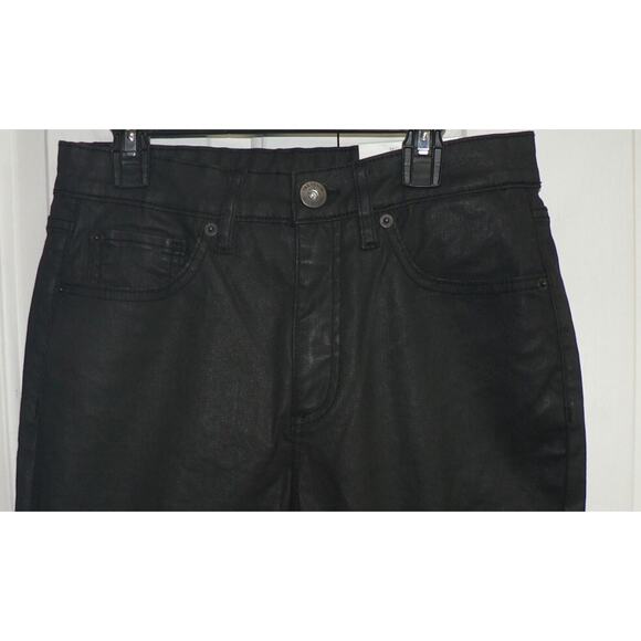 INC International Concepts Womens Mid-Rise Coated Skinny Jeans in Black 8/29 $70 - Picture 6 of 8